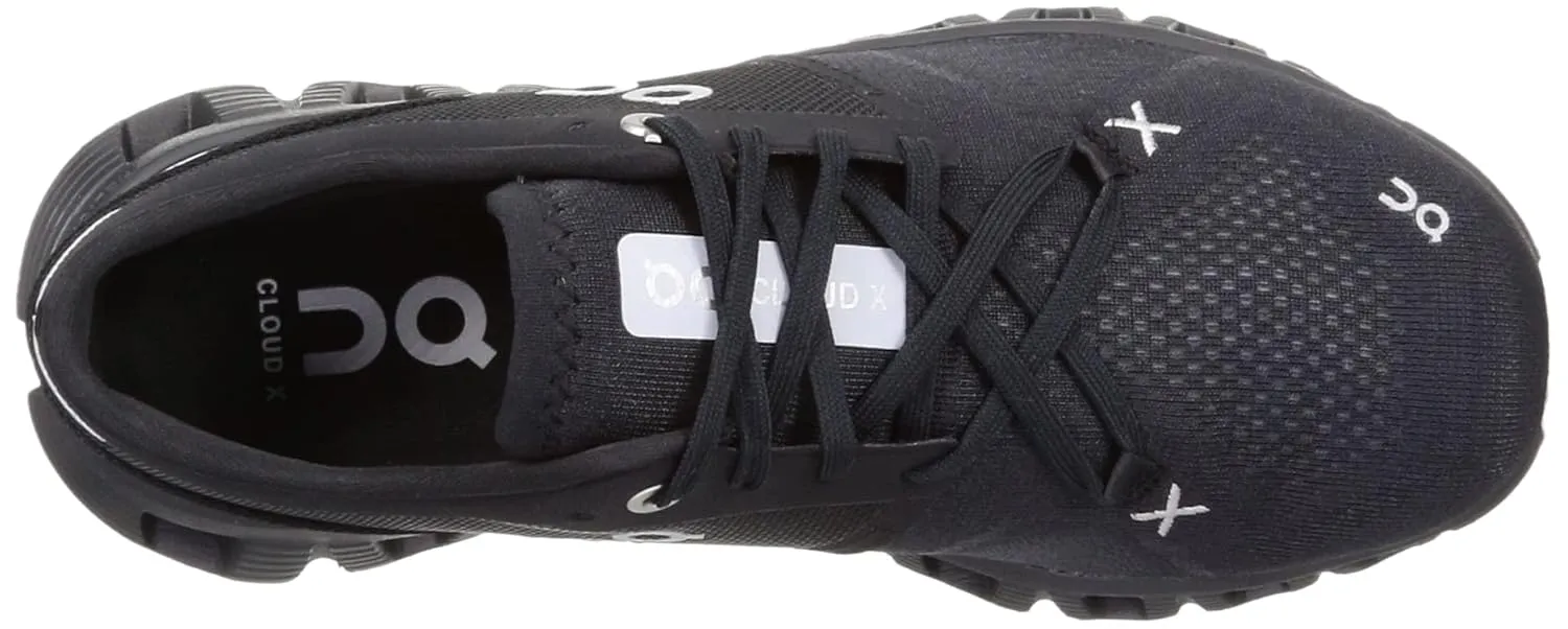 On Women's Cloud X 3 Sneakers, Black, 6 Medium US