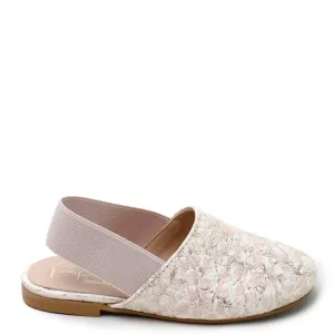 Papanatas Gold and Pink Croc Slingback