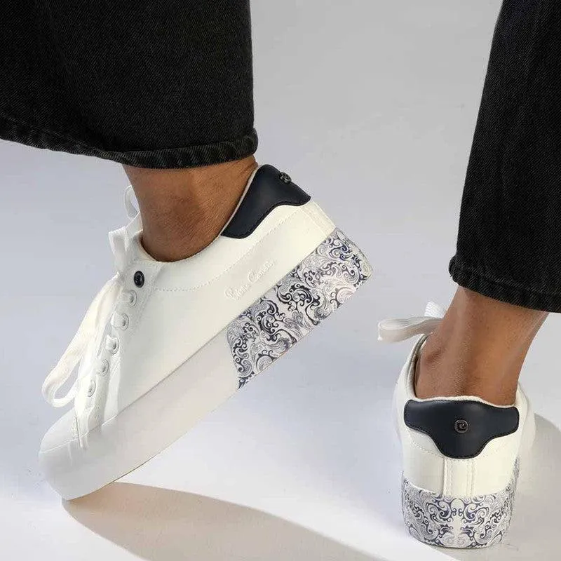 Pierre Cardin Paisley 2 Sneaker - White/Navy
