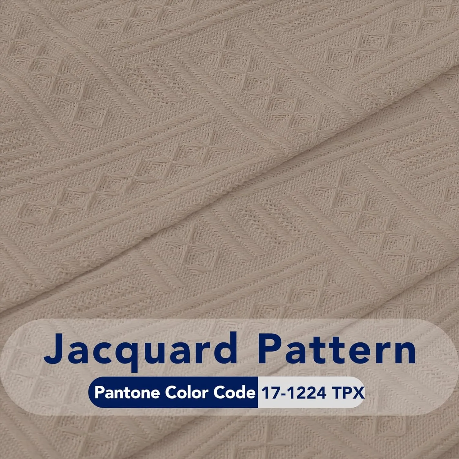 PureFit Geometric Jacquard Throw Sofa Cover - Textured Soft Washable Decorative Couch Covers for 3 Cushion Couch, Throw Cover with Tassels Furniture Protector for Pets, Kids (X-Large, Camel)