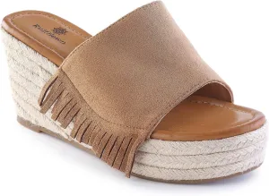 "Wyatt Casual Wedge Sandals 8.5 M Brown