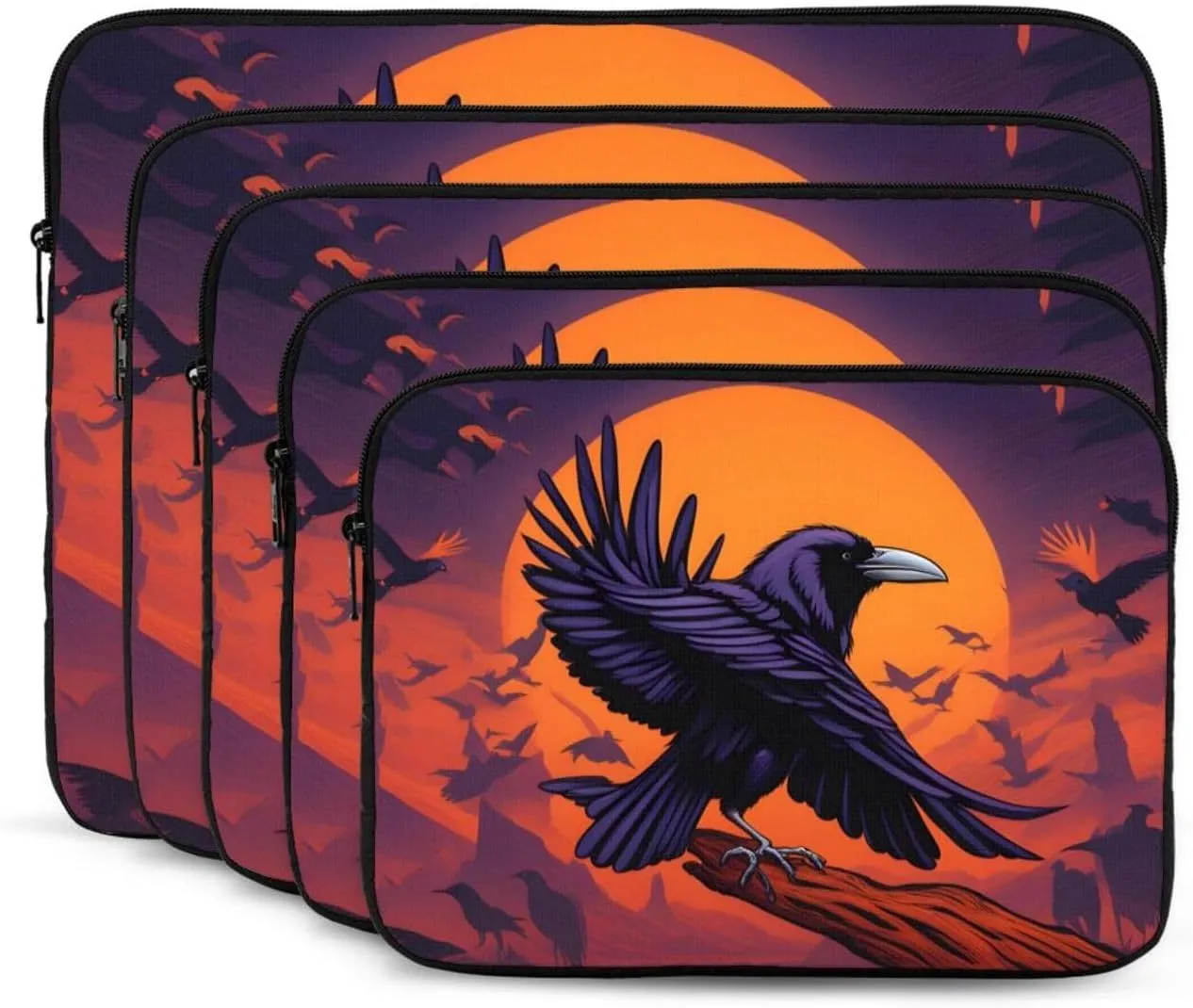 Ravens Pattern Shockproof Portable Laptop 13 inch Sleeve Bag for Men and Women - Ideal for Business Travel, School, and Daily Use