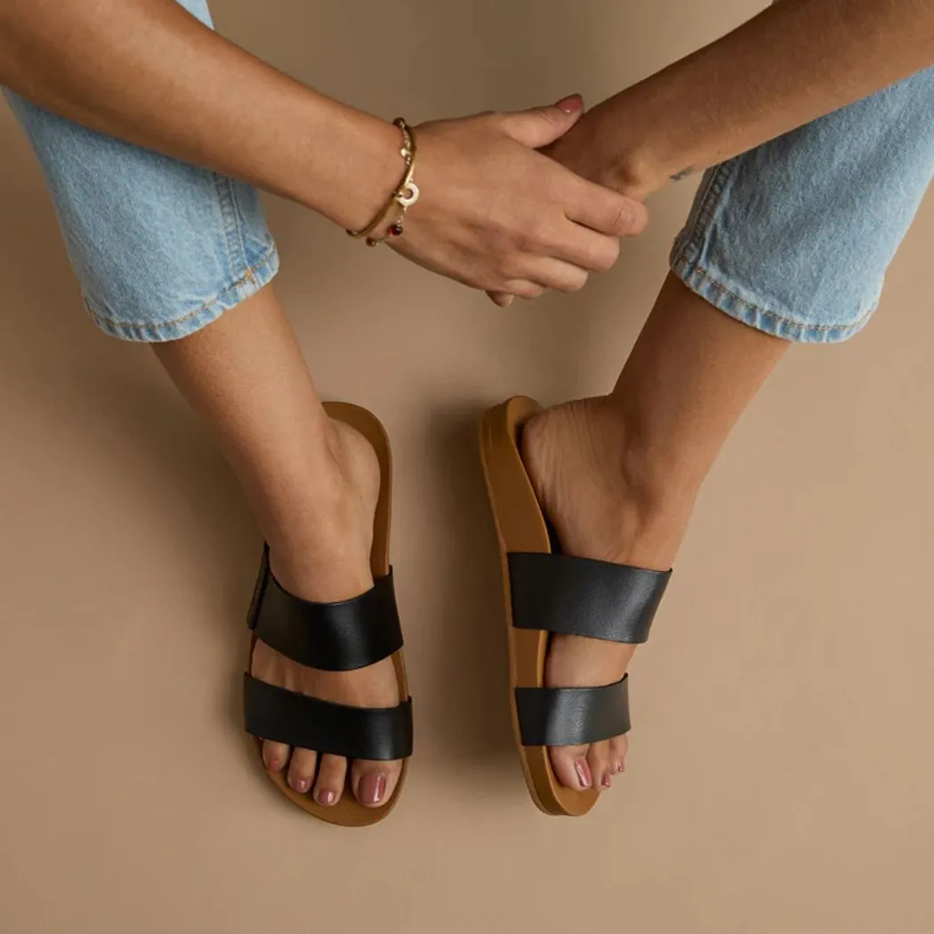 Reef Cushion Vista Slide Black Natural