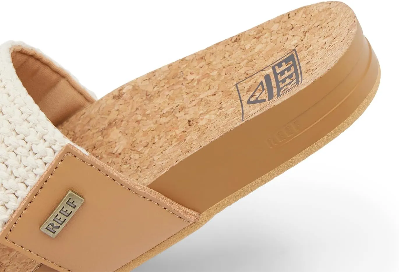 Reef Women's Cushion Vista Fashion Slide Sandal, Vegan Leather Strap, Soft Footbed