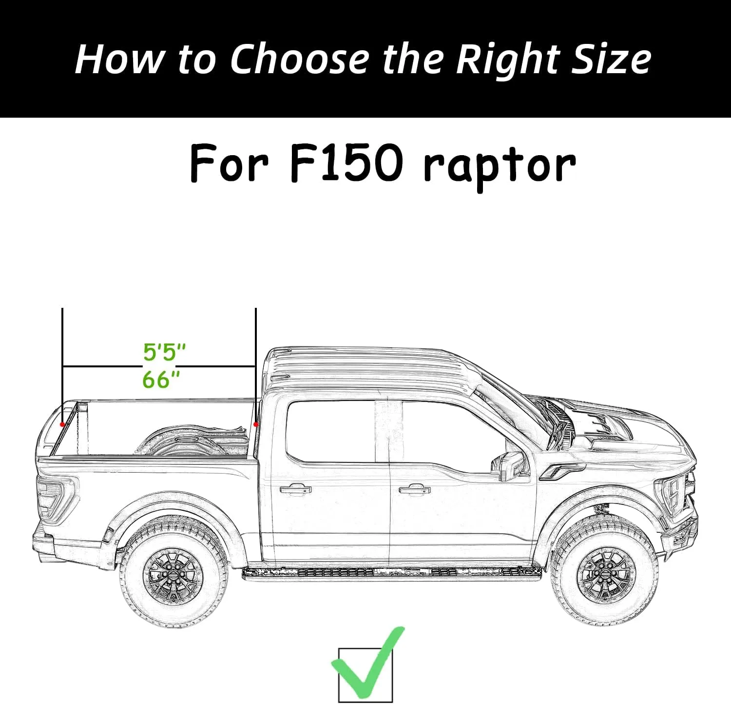Retractable Truck Bed Tonneau Cover Compatible with 2015 2016 2017 2018 2019 2020 2021 2022 2023 2024 2025 Ford F-150 Raptor/Lightning (5.5'/66" Bed) Retractable Truck Bed Cover Password Lock