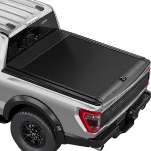 Retractable Truck Bed Tonneau Cover Compatible with 2015 2016 2017 2018 2019 2020 2021 2022 2023 2024 2025 Ford F-150 Raptor/Lightning (5.5'/66" Bed) Retractable Truck Bed Cover Password Lock