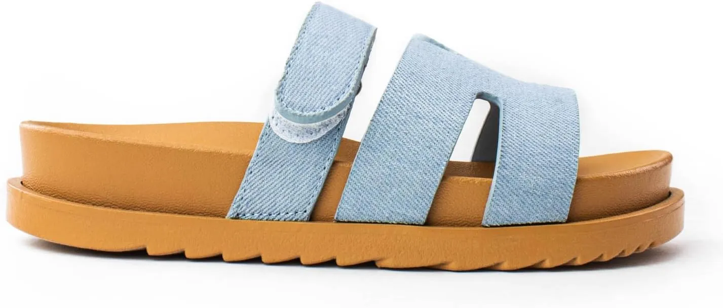 RF ROOM OF FASHION Women's Cutout Design Comfort Slide Sandals