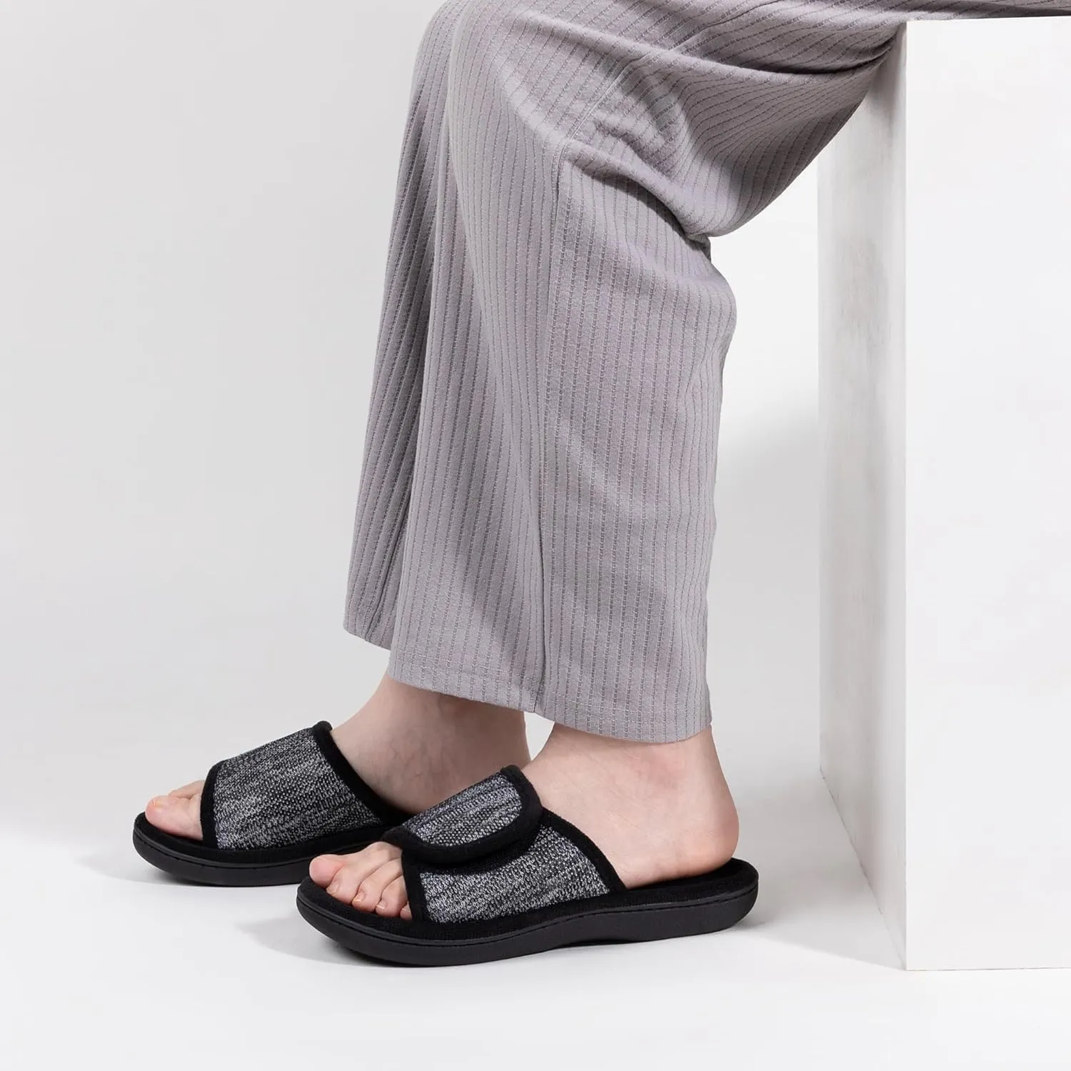 RockDove Women's Adjustable Wrap Memory Foam Slide Slipper