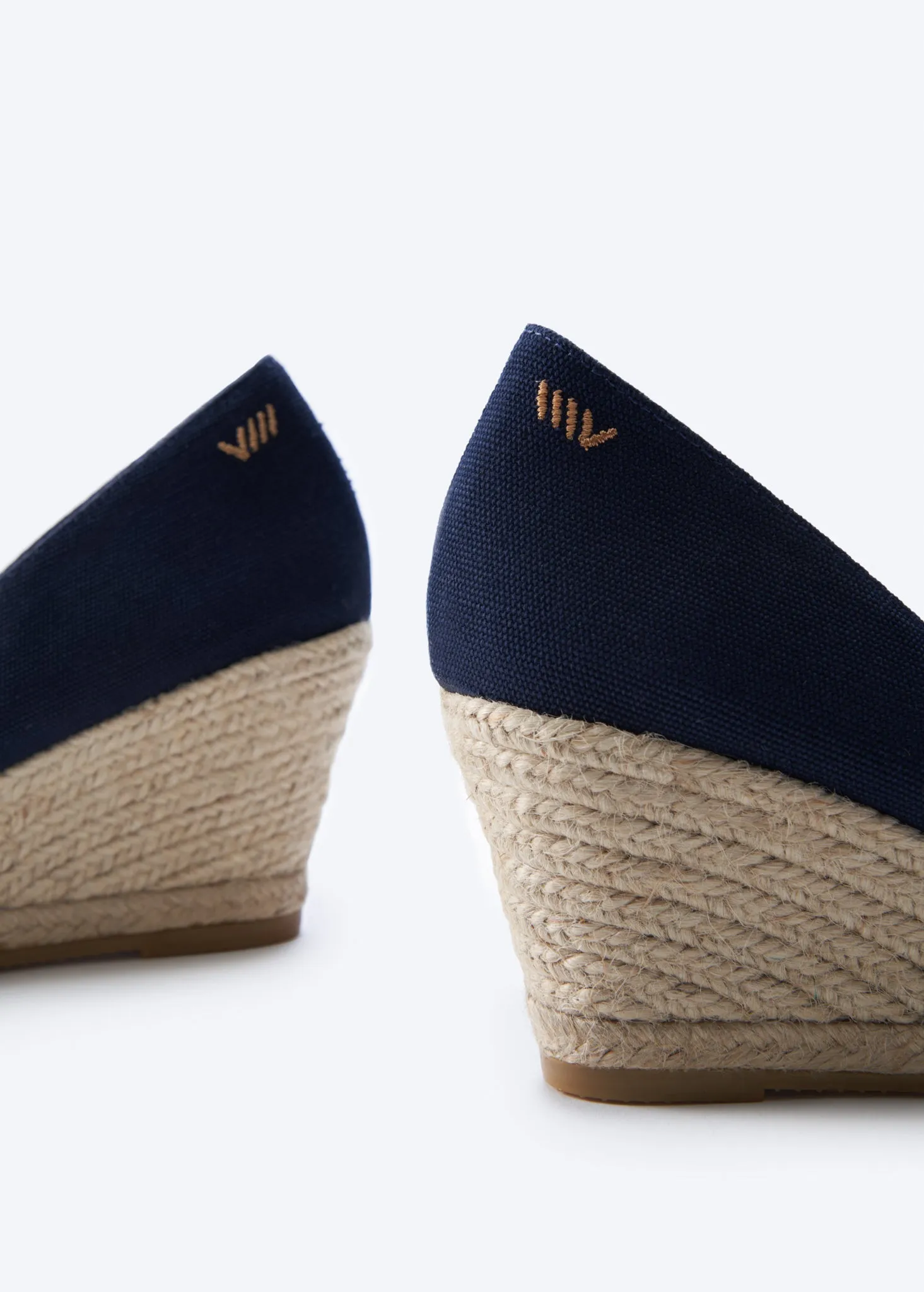 Roses Canvas U Cut Espadrille Wedges by Viscata