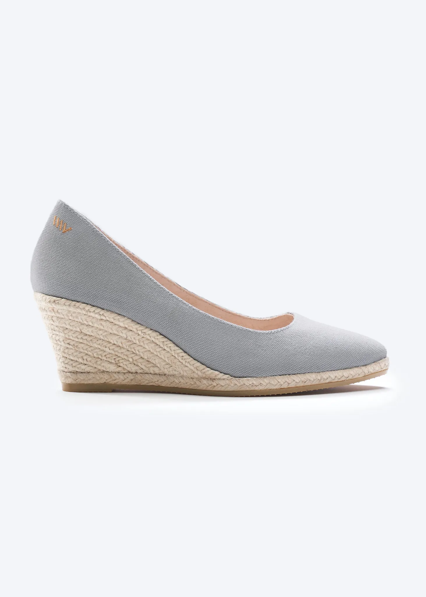 Roses Canvas U Cut Espadrille Wedges by Viscata