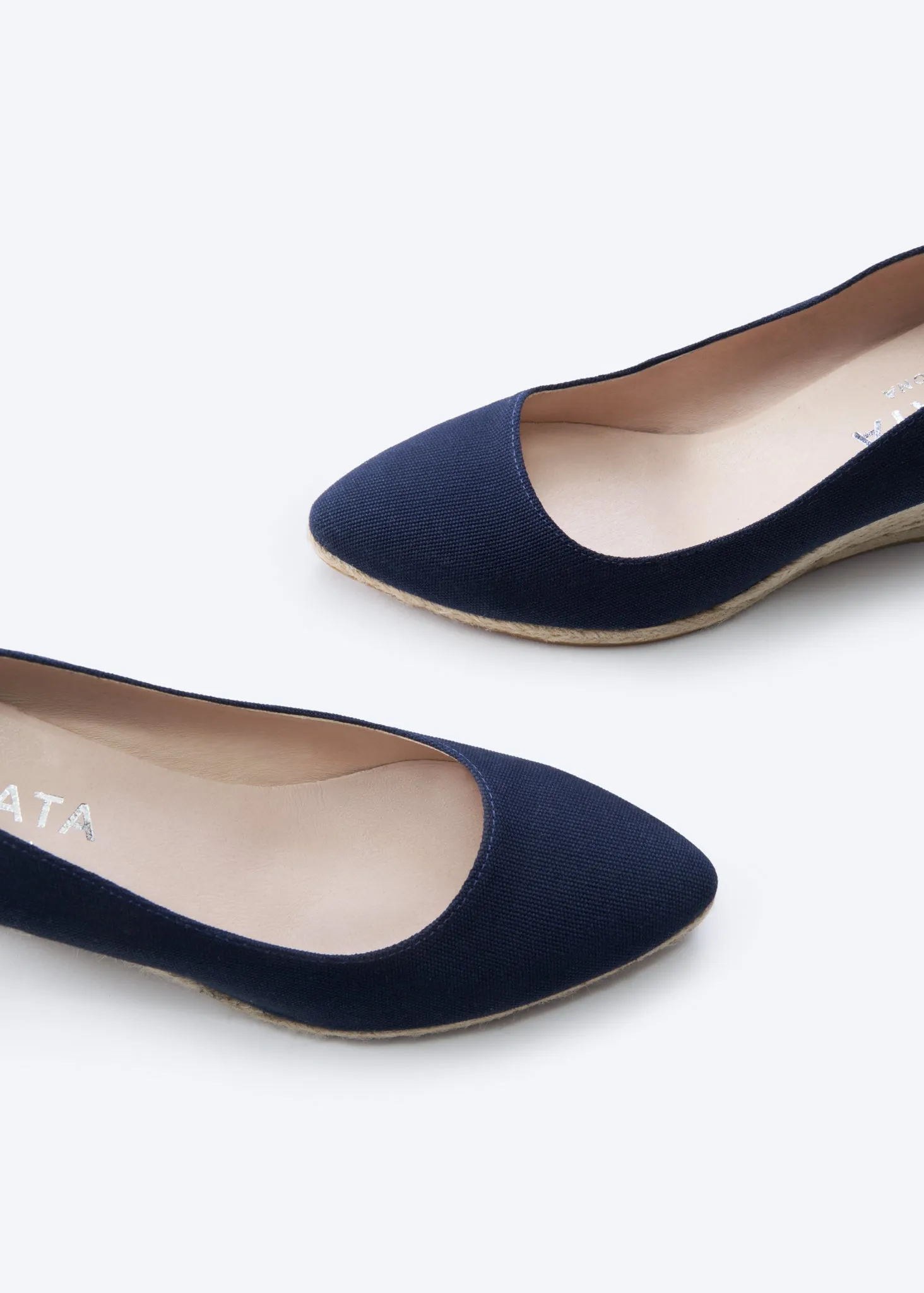 Roses Canvas U Cut Espadrille Wedges by Viscata