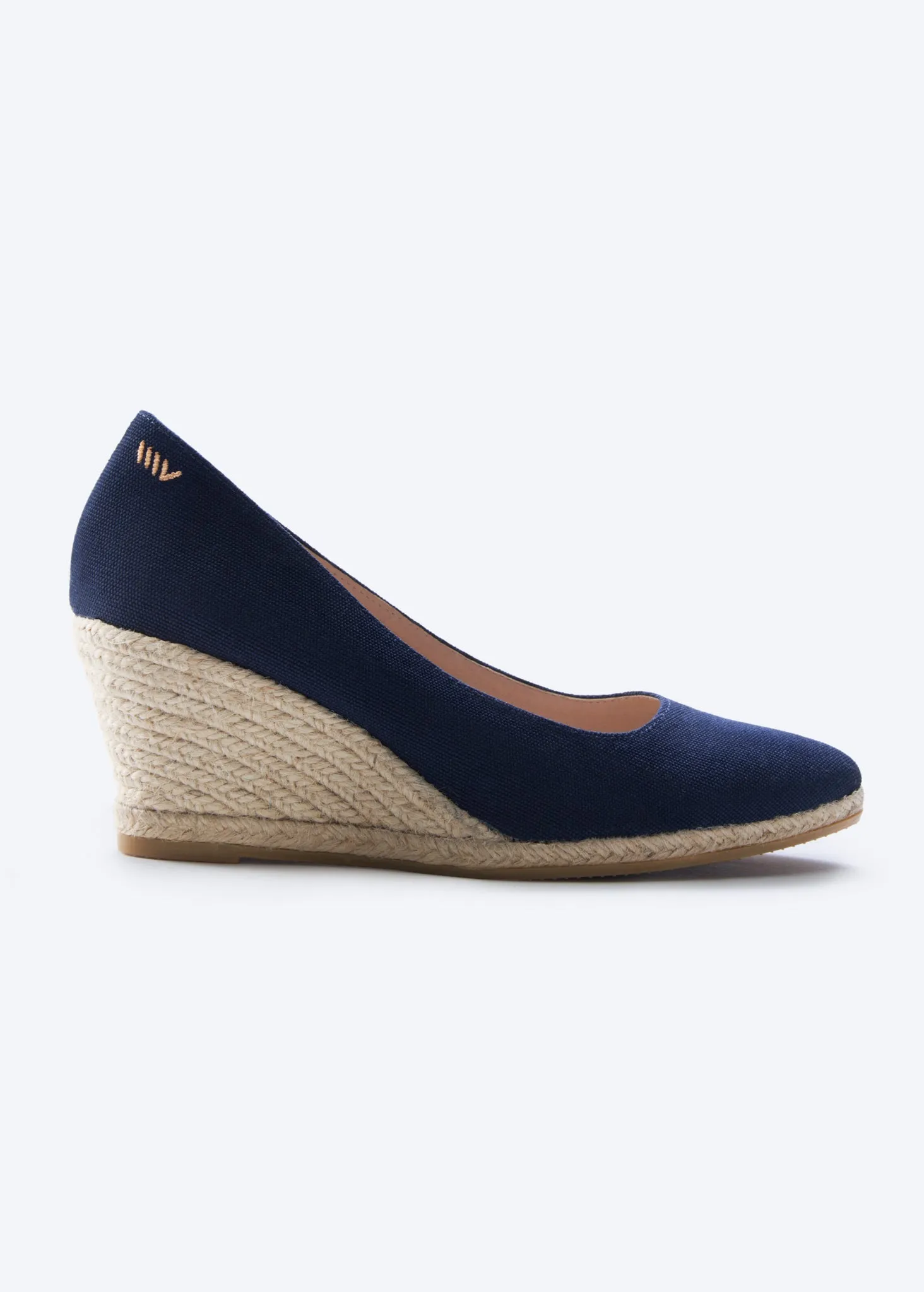 Roses Canvas U Cut Espadrille Wedges by Viscata