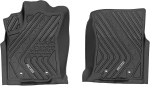 Rough Country Front Flex-Fit Floor Mats for Toyota Tacoma (2016-2023) - Non-Slip TPE Rubber Mat, Waterproof, Front Set