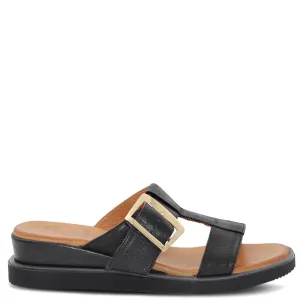 Sala Womens Web Wedge Slide - Black