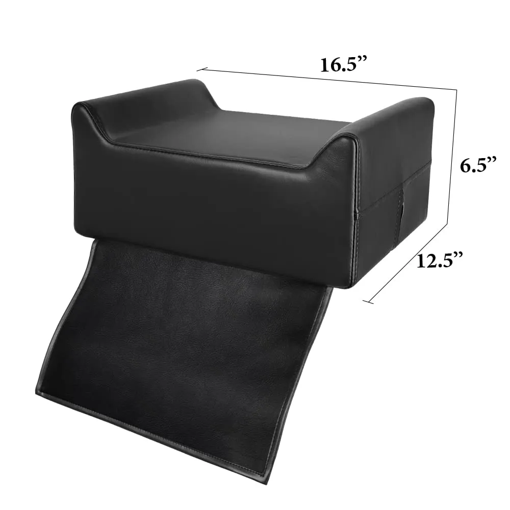 Salon Booster Seat for Kids - Cushion for Children's Hair Cut,Barber Booster Seat for Salon Chair Hair Stylist,Leather Seat Cushion for Beauty Salon Spa Equipment (Premium Black)