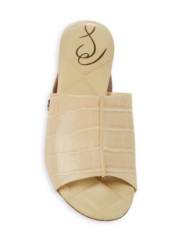 Sam Edelman "Sonya Croc-Embossed" Sandals
