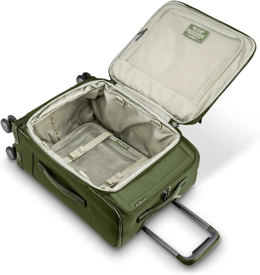 Samsonite Lineate Softside Expandable Luggage with Spinner Wheels, Carry-on, Cedar Green