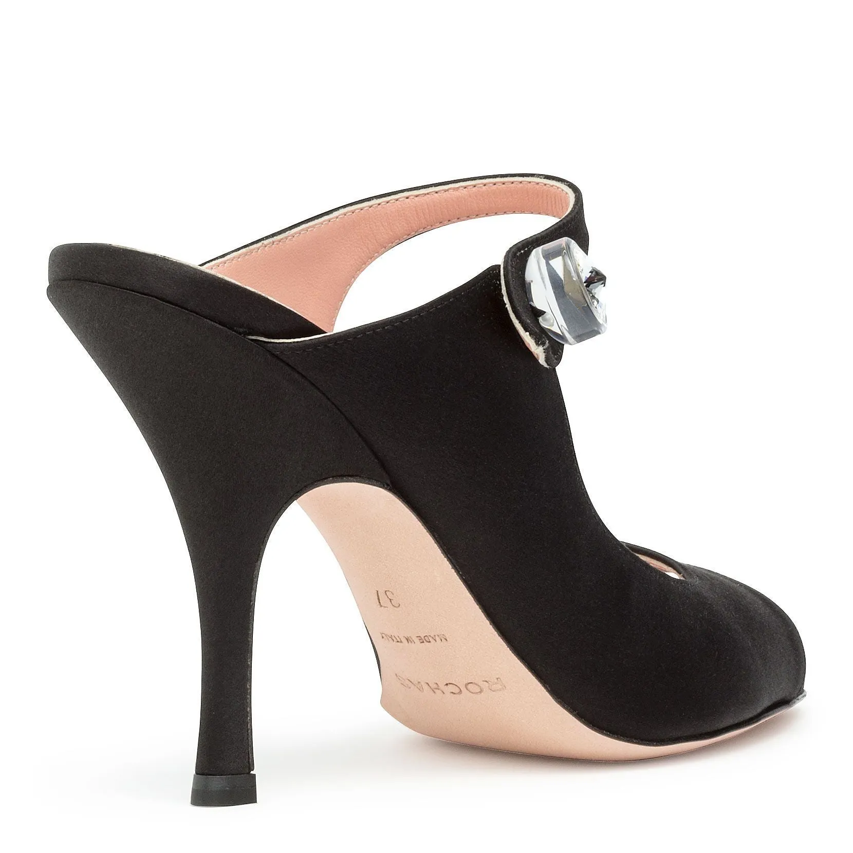 Satin Mary Jane mules