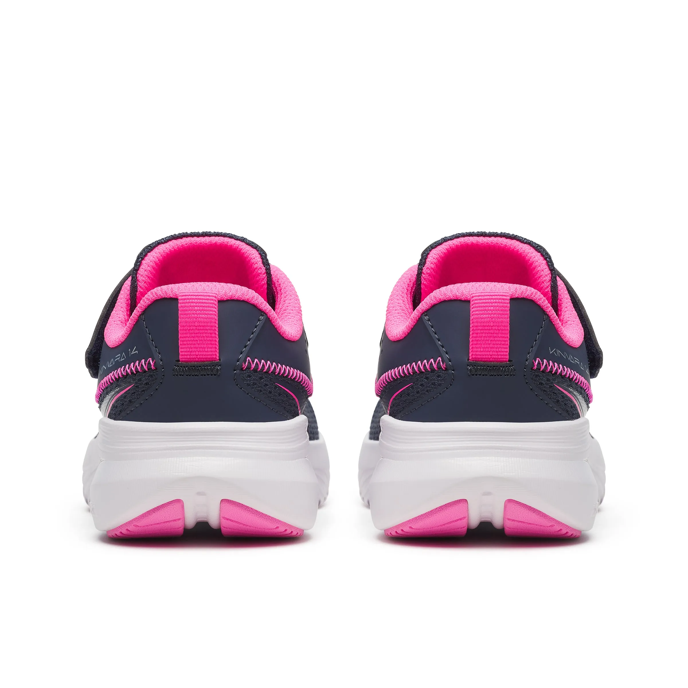 Saucony Kinvara - KIds Velcro Trainer in Navy/Pink