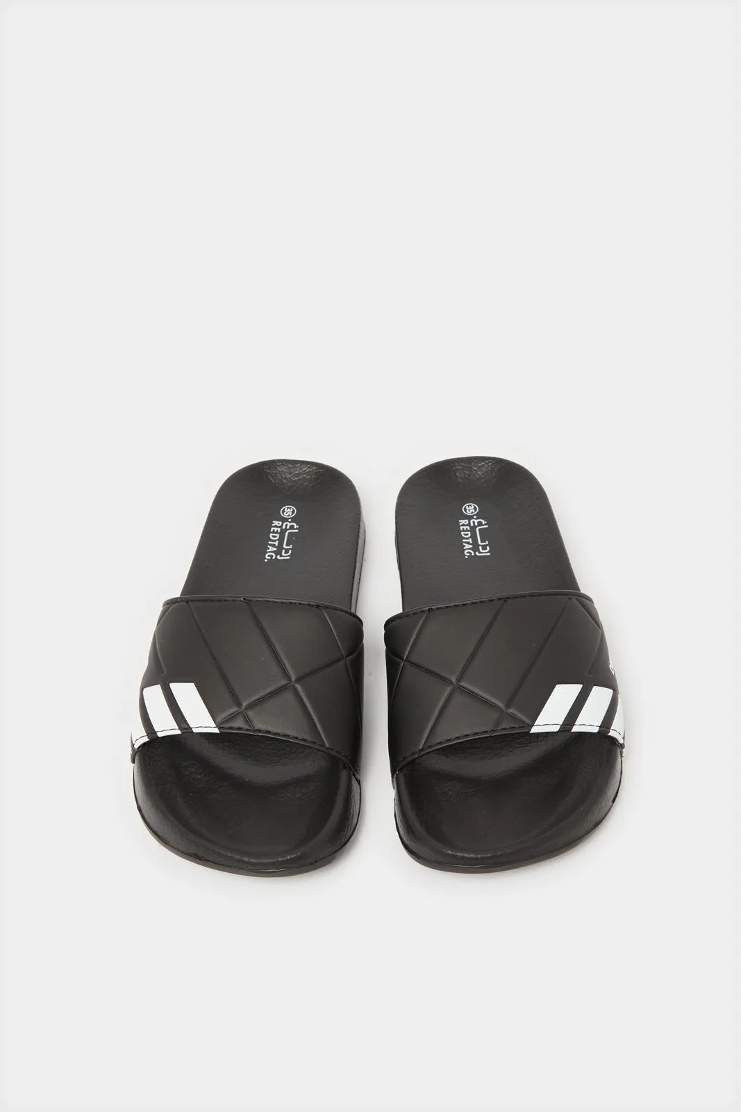 Senior Boys Black Textured Slide