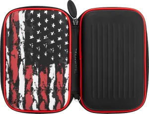 Sentinel 6 Dart Case, Holds Extra Accessories, Tips, Shafts and Flights, Compatible with Steel and Soft Tip Darts, Impact & Water Resistant Tactech Shell, American Flag