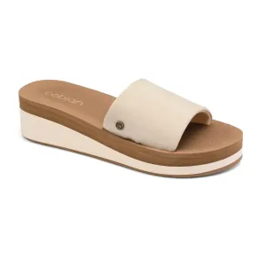 Seville Wedge Slide in Taupe by Cobian