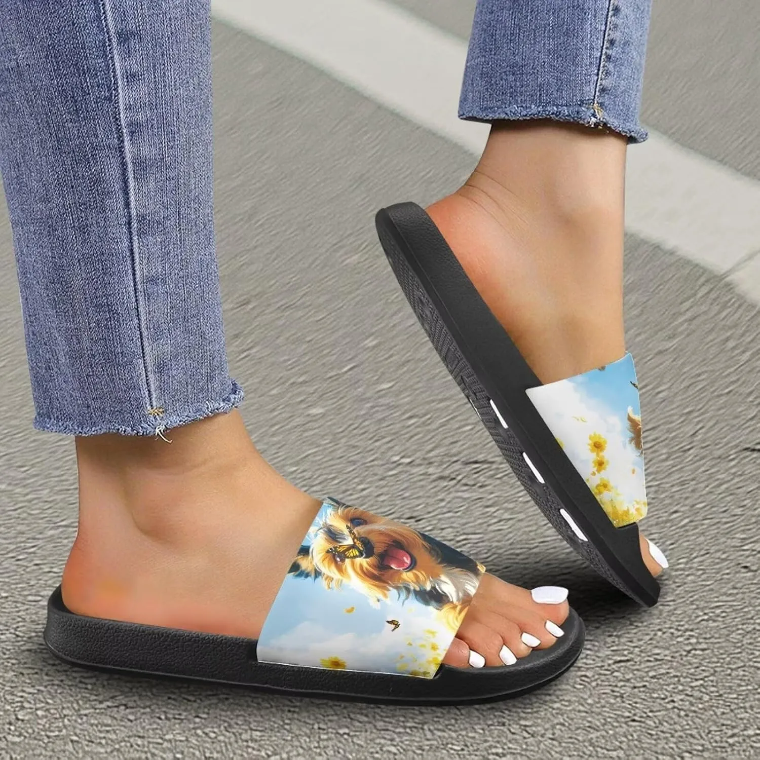 Shower Shoes Slippers for Women & Men - Lightweight House Slides Shower Sandals with Cushioned Thick Sole
