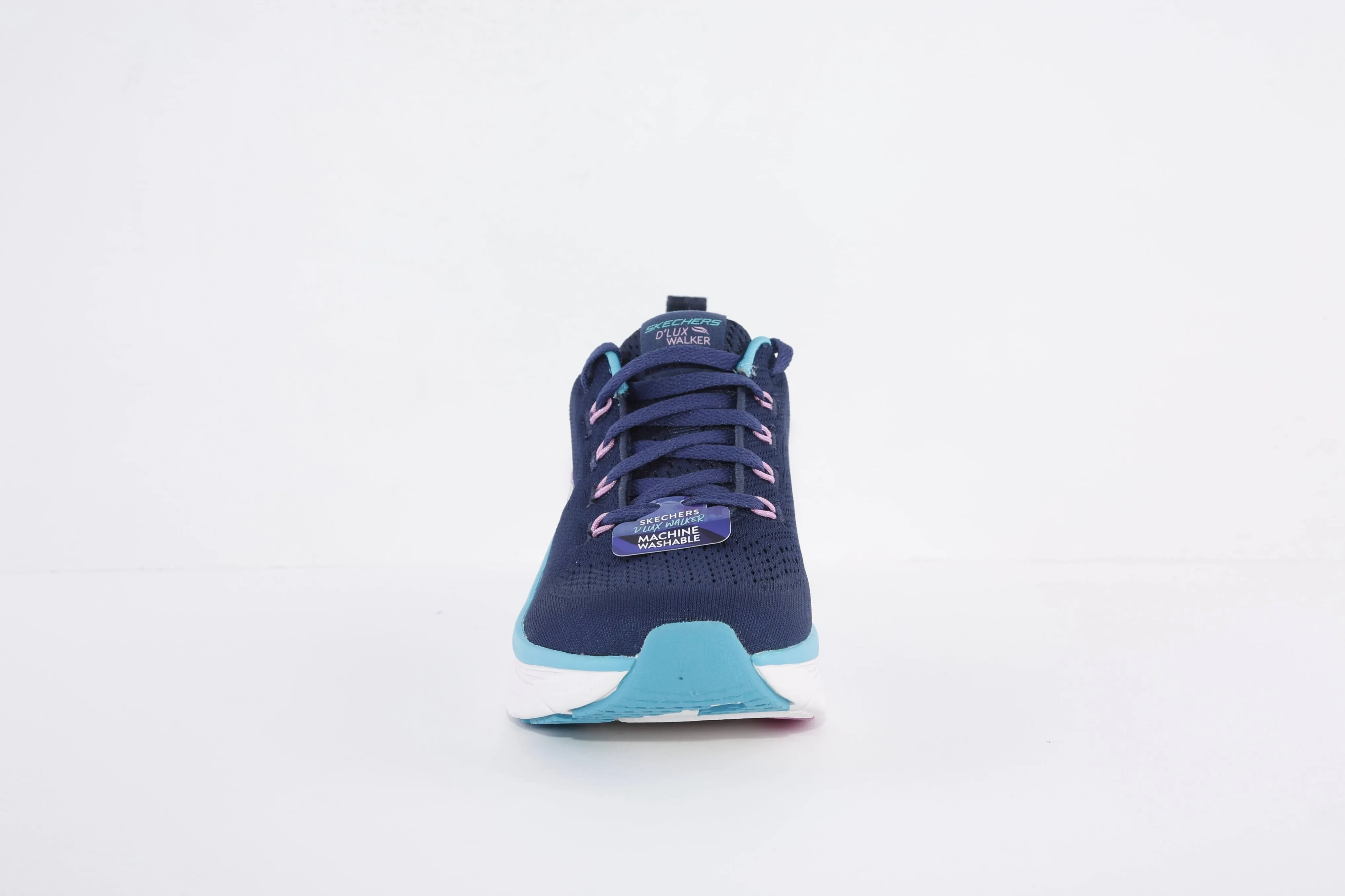 SKECHERS - 149368 D'LUX WALKER-FRESH FINESSE LACED TRAINER - NAVY/TURQUOISE