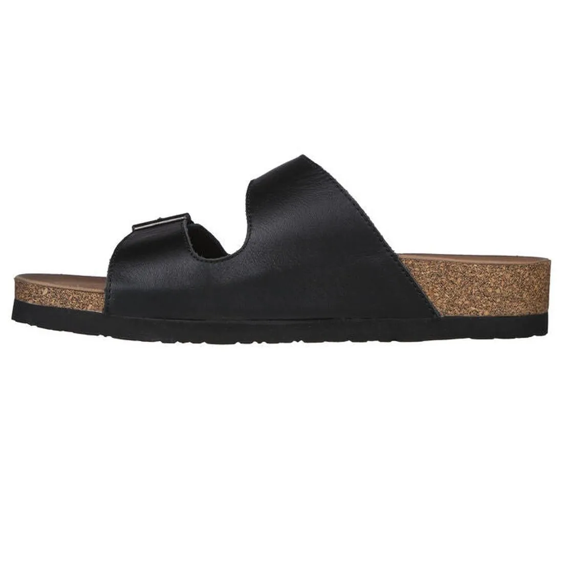 Skechers Womens Arch Fit Granola Slide Romantic Black Leather Upper