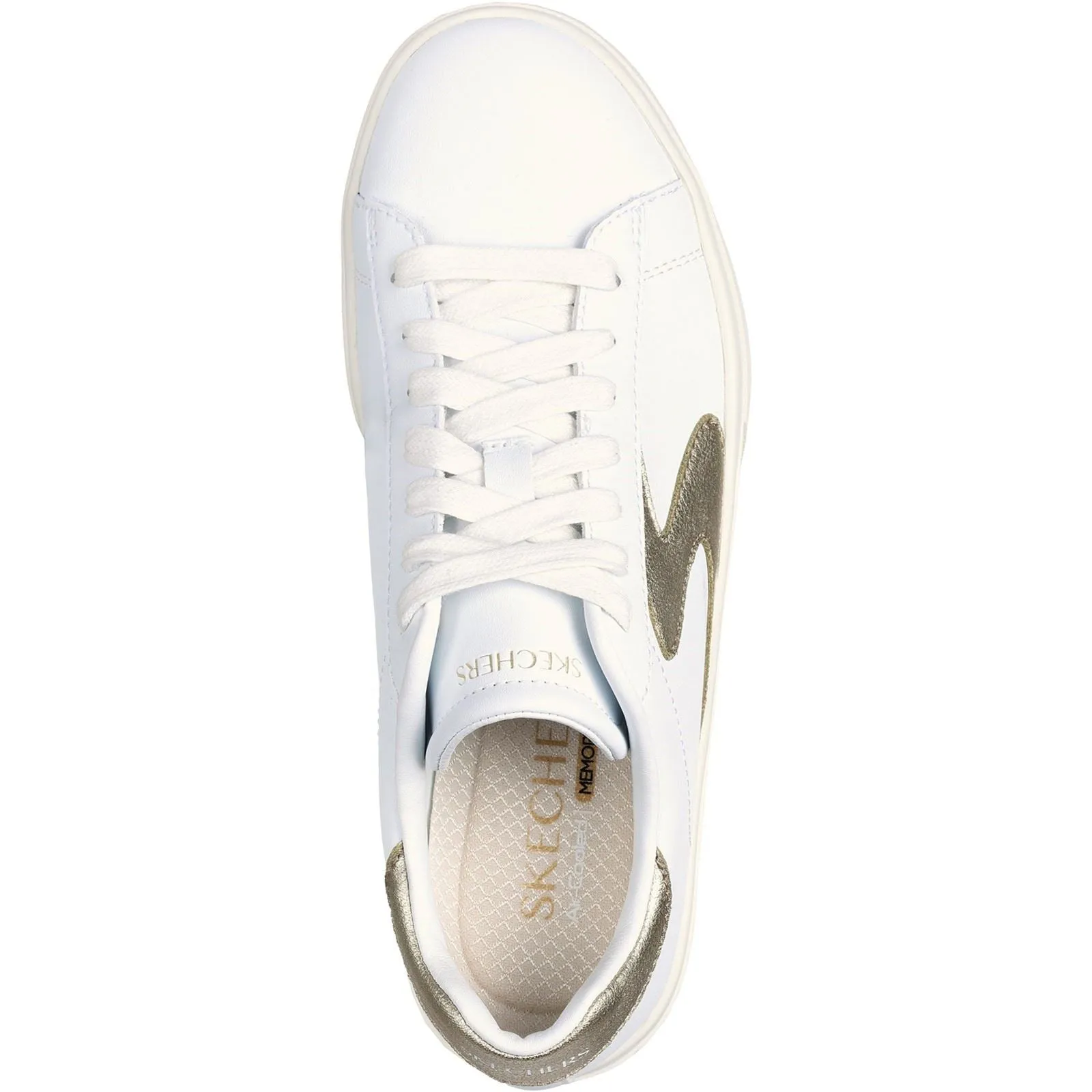 Skechers Women's Eden LX - Beaming Glory Trainer in White/Gold