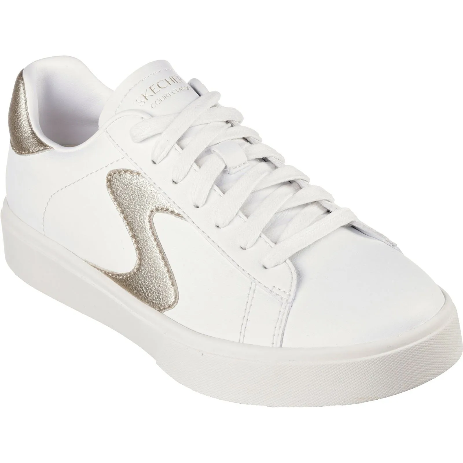 Skechers Women's Eden LX - Beaming Glory Trainer in White/Gold