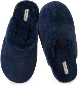 Snug Leaves Women's Fuzzy Scuff Slippers Soft Comfy Memory Foam Non-slip Indoor House Shoes