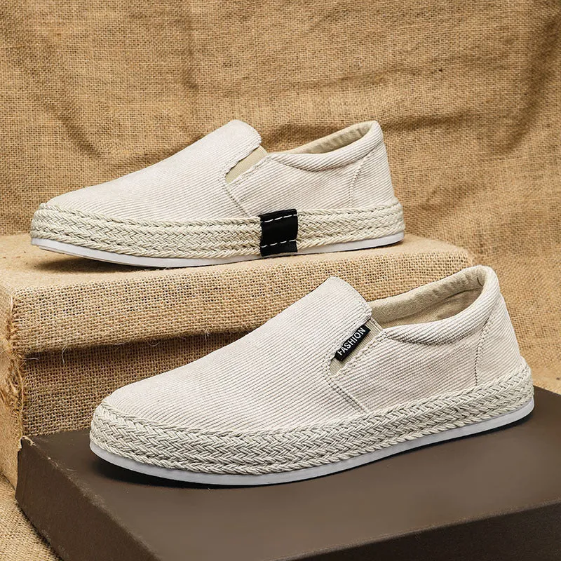 Sportliche Stil – Schwarze und Weiße Herren Espadrilles