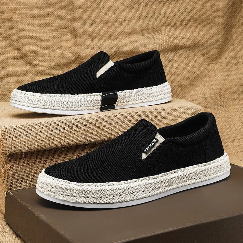 Sportliche Stil – Schwarze und Weiße Herren Espadrilles