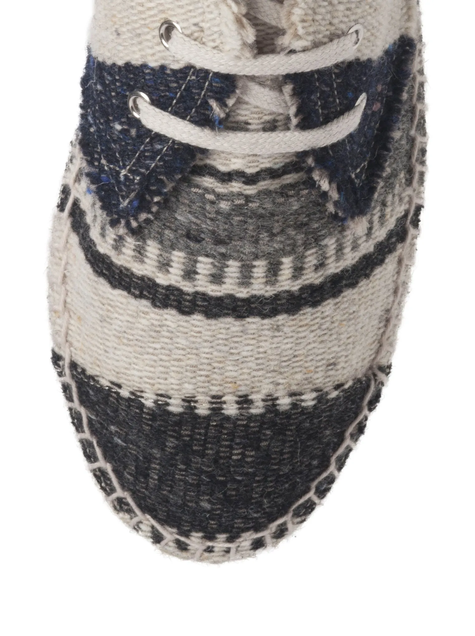Striped Tweed High-Top Espadrilles