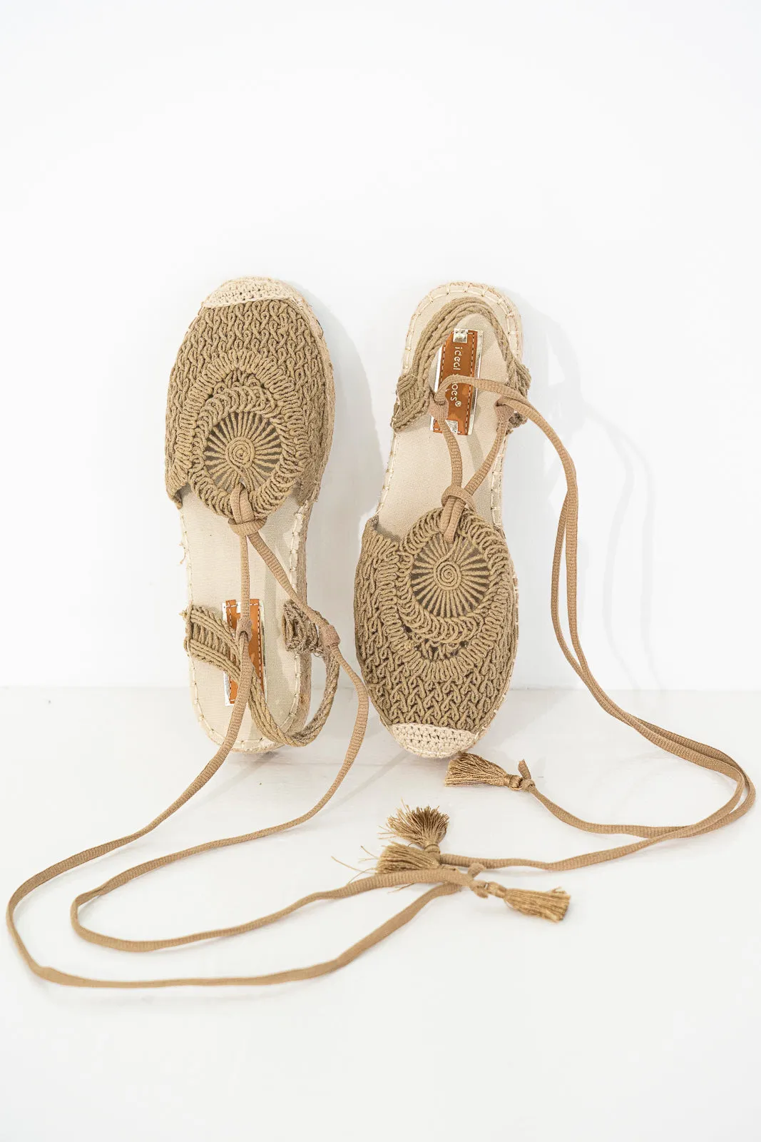 Taupe Tassel Espadrille