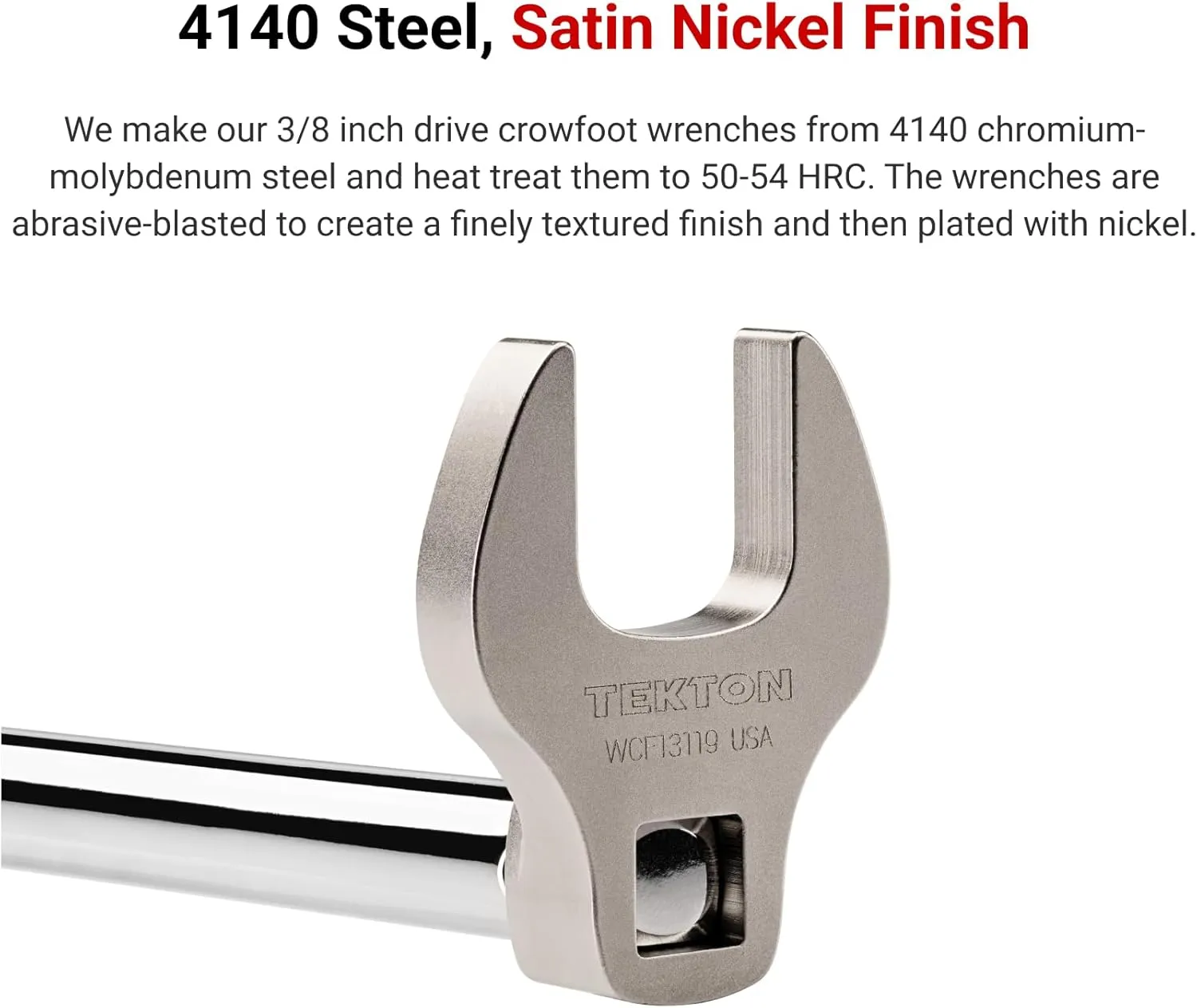 TEKTON 3/8 Inch Drive Crowfoot Wrench Set with Key, 12-Piece (8-19 mm) | WCF94201 | Made in USA
