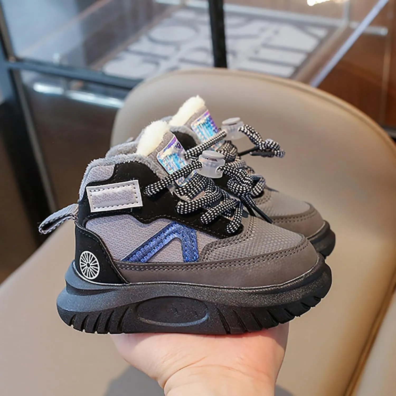Toddler Winter High Top Sneakers Snow Day Non Slip Ankle Booties for Infant Boys Girls Cold Weather Outdoor Play