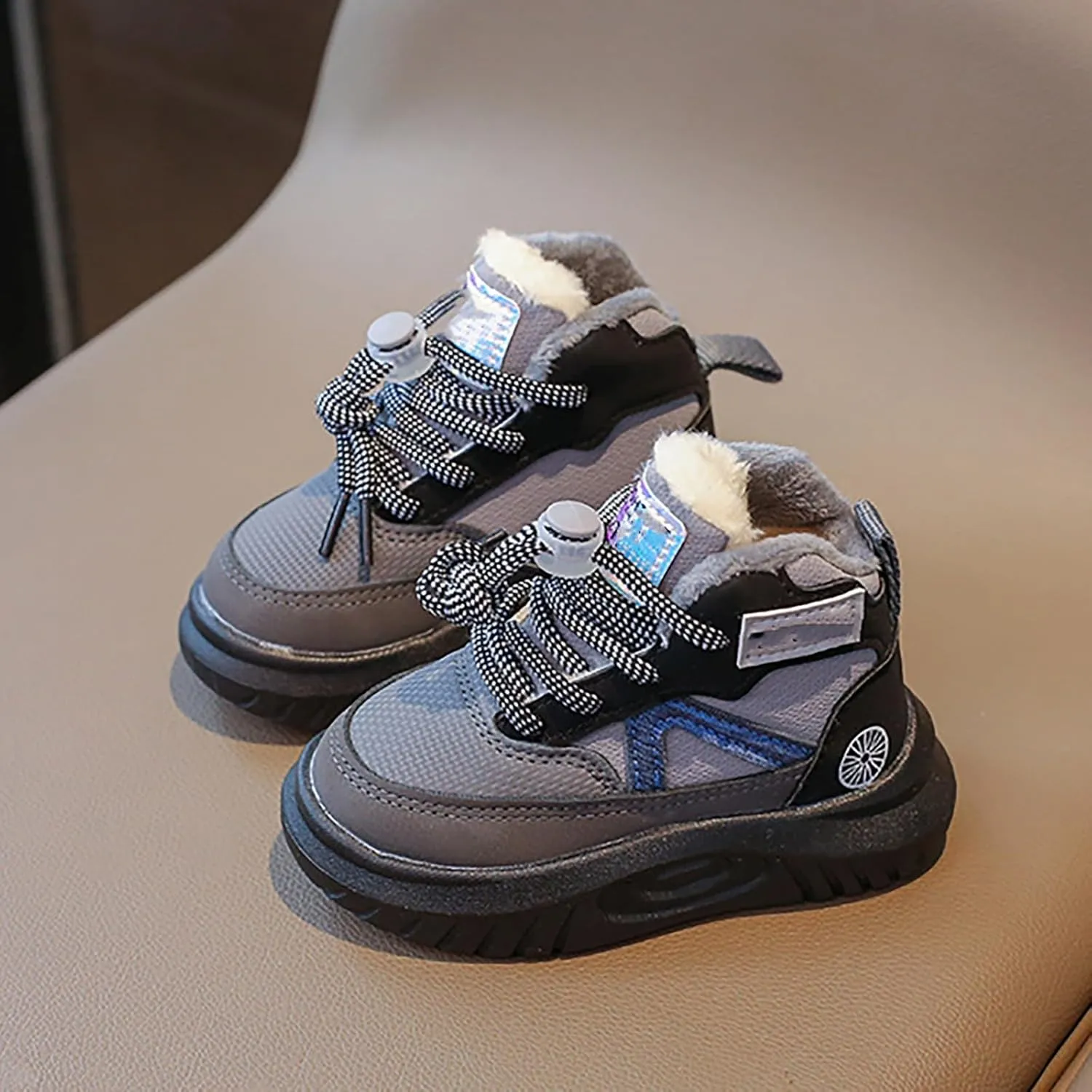 Toddler Winter High Top Sneakers Snow Day Non Slip Ankle Booties for Infant Boys Girls Cold Weather Outdoor Play