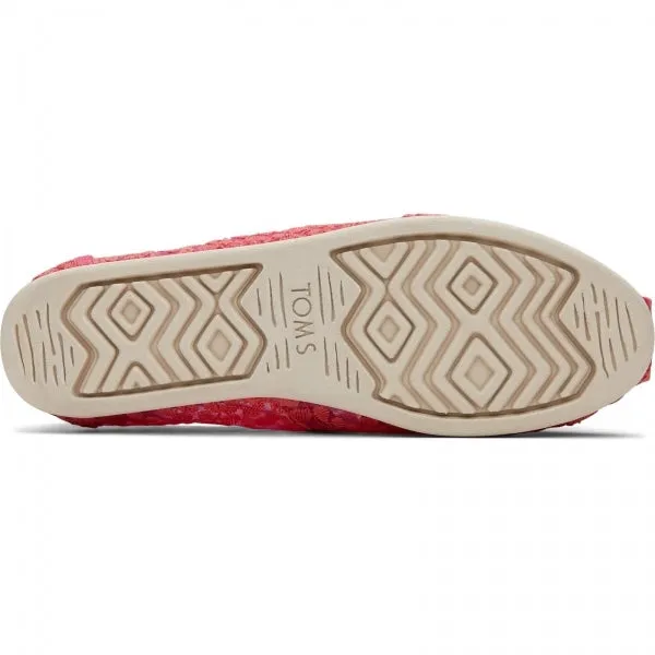 TOMS ALPARGATA Womens Slip-On Canvas Espadrilles Pink
