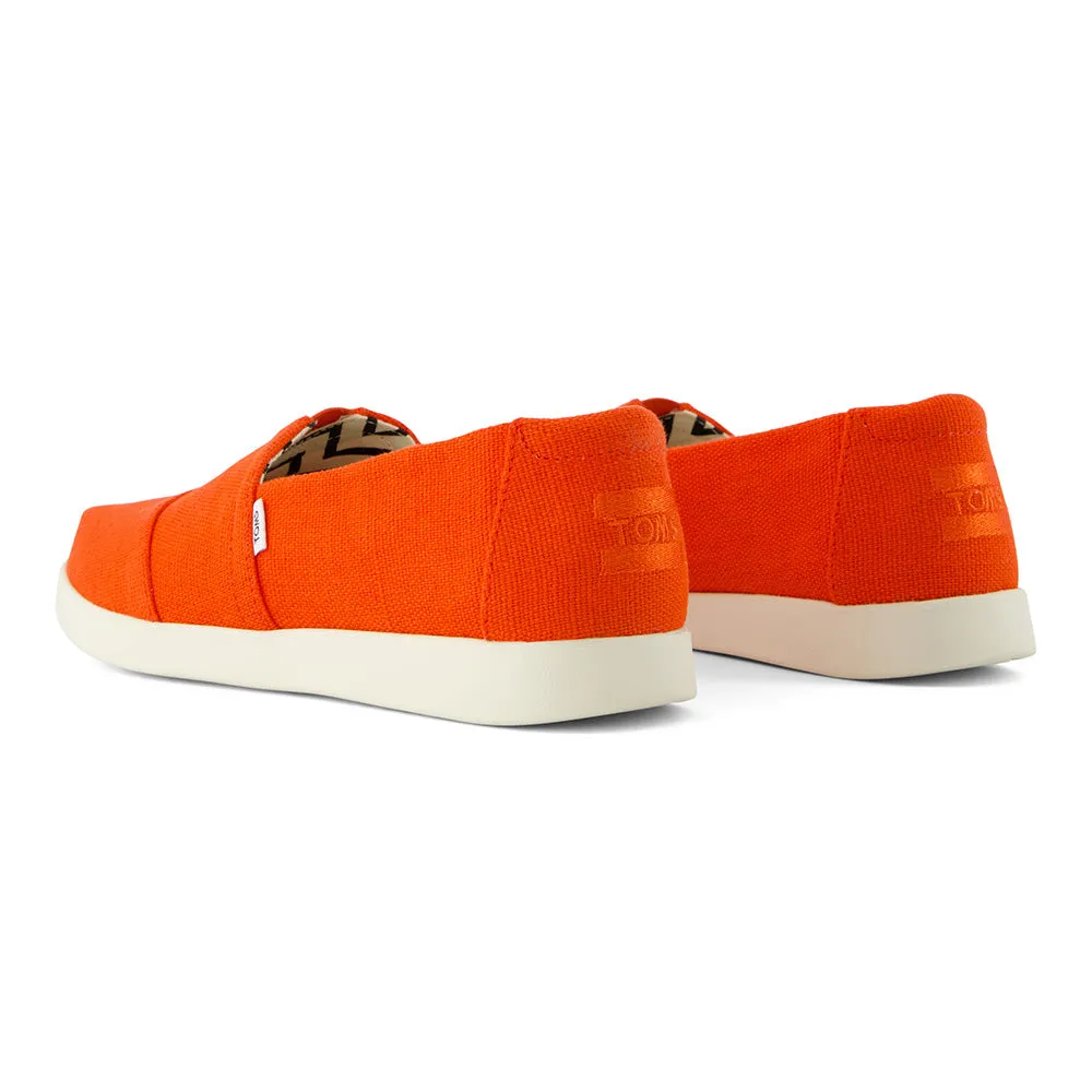 TOMS Women Alpargata Plus Flame Heritage Canvas Espadrille