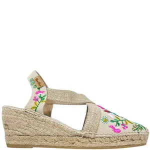Toni Pons Embroidered Espadrille Wedges - Size 36/6