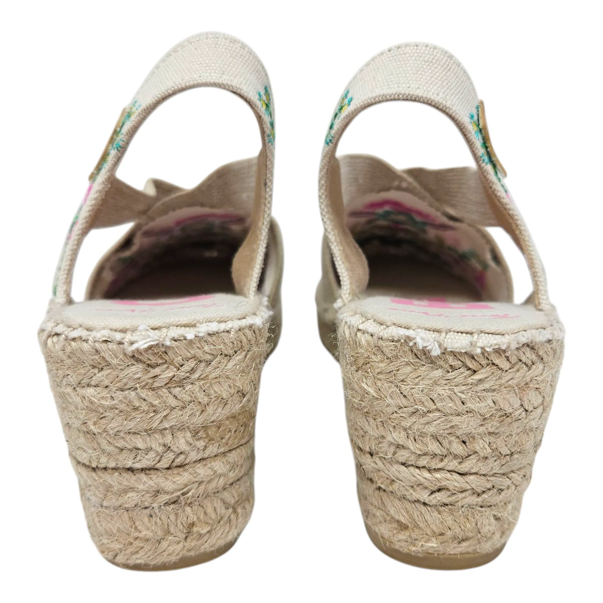 Toni Pons Embroidered Espadrille Wedges - Size 36/6