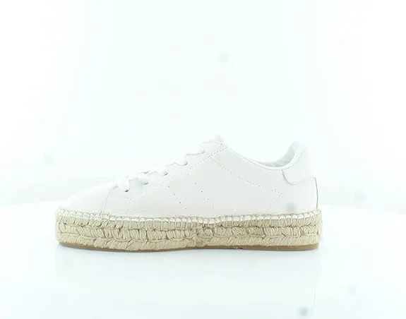 Top Heeled White Leather Special offer Dylann Espadrille Sam Up Lace Edelman Sneakers Low Professional service