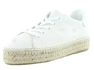Top Heeled White Leather Special offer Dylann Espadrille Sam Up Lace Edelman Sneakers Low Professional service