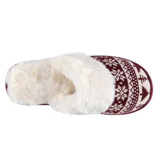 Totes Toasties FAIR ISLE Womens Mule Slippers Multi