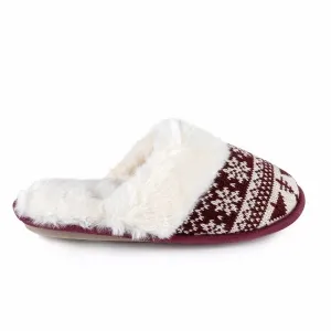 Totes Toasties FAIR ISLE Womens Mule Slippers Multi