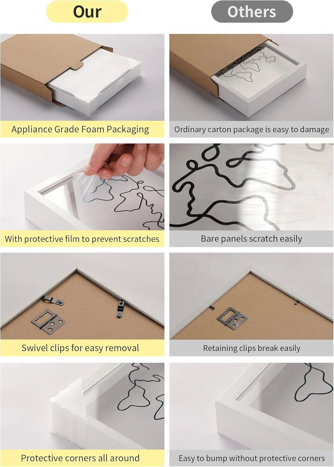 Travel Adventure Archive Shadow Box For Memories,8&12Inch Concert Travel Ticket Stub Memory Top Loading Shadow Keepsake Box With Slot On Top,life In a Shadow Box Travel Frame (White, 8x8)