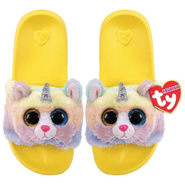 Ty Fashion Slide Slippers Heather Cat - Size 32-34