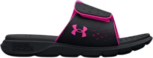 Under Armour Women's Ignite Pro Slide, (002) Black/Black/Rebel Pink, 11, US